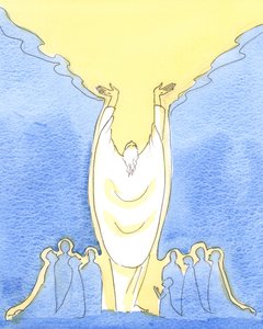 Weil Jesus Christus sowohl Gott als auch Mensch ist und bei der Messe unter uns gegenwärtig ist. von Elizabeth Wang