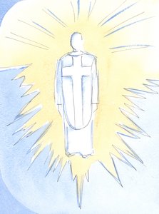 Christus - fast unerträglich blendend, königlich und mächtig - herrscht jetzt im Himmel, wahrer Mensch und wahrer Gott, unser Hoherpriester von Elizabeth Wang