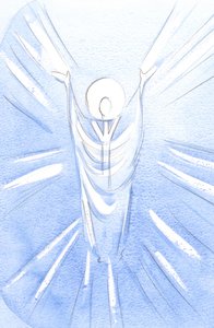 Christus, auferstanden und glorreich, ist wirklich im Allerheiligsten Sakrament gegenwärtig. Als Priester gekleidet, betet er für uns zum Vater