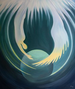 Christus und der Heilige Geist sind wie zwei Arme des Vaters, die die Erde umarmen