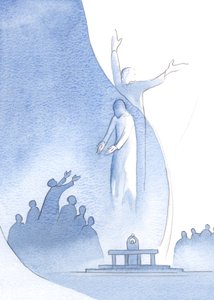 Christus ist wahrhaft eins mit uns durch sein Fleisch und Blut und auch eins mit dem Vater (zu dem er uns zieht) wegen seiner Göttlichkeit
