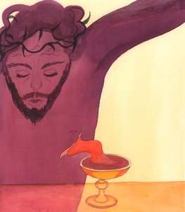 Christus vergoss sein Lebensblut für uns auf Golgatha von Elizabeth Wang