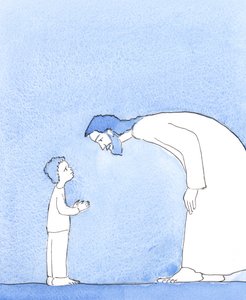 Christus zeigte mir, dass, wenn er mich ansieht, wenn ich leide, es so ist, als ob er mit Liebe auf ein kleines Kind schaut; und sein einziger Wunsch ist es, mir zu helfen und mir inneren Frieden, Trost und Freude zu geben von Elizabeth Wang