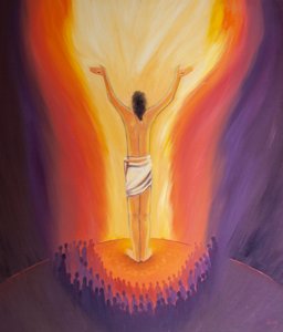 Christus steht unter uns bei der Messe und betet für die Sünder, indem er sein einmaliges Opfer darbringt