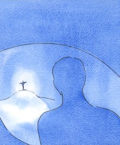 Das Licht Christi leuchtete während seines Lebens auf Erden. Vom Himmel aus blickte der Vater auf einen selbstlosen, liebenden Mensch-Gott
