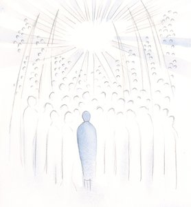Jede Person, für die wir beten, wird ins Licht Gottes gehoben und durch die Gebete der Heiligen unterstützt