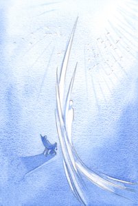 Der Schutzengel jedes Menschen steht ehrfürchtig dabei, wenn Gott gelobt wird; Heilige und Engel sind überglücklich, wenn Gott gelobt wird. von Elizabeth Wang