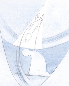 Ich sah, wie das Leben und das Opfer Christi den Himmel selbst durchdringen und einen Weg öffnen, dem wir folgen können, um seine Herrlichkeit zu teilen. von Elizabeth Wang
