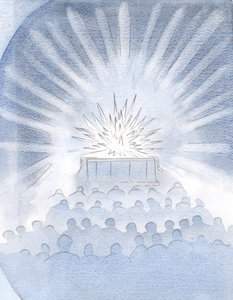 Ich sah das weiße Feuer des Opfers auf dem Altar und den Glanz und die Herrlichkeit des wahren Opfers Christi, 2000