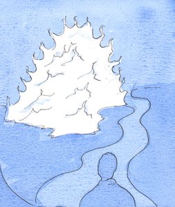 Mir wurde eine Darstellung der Gottheit gezeigt: ein Berg aus Feuer, dessen Spitze sich mir näherte