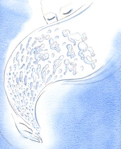 In Gottes Augen sind kleine Babys, die vor oder nach der Geburt sterben, wie Sternschnuppen, die kurz aufleuchten und dann vom Himmel fallen