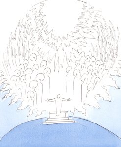 Es ist, als ob der Himmel bis zu einem Kirchenschiff herabgestiegen ist von Elizabeth Wang