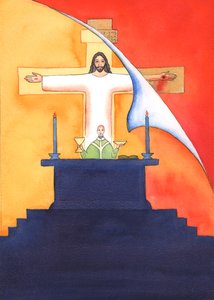 Jesus ist bei der Messe mit uns gegenwärtig, betet zum Vater für unsere Bedürfnisse und für das ewige Heil. Wir können all unsere Gebete mit seinem großen Opfergebet vereinen von Elizabeth Wang