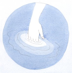 So wie eine Hand, die in warmes Wasser getaucht wird, kaum die Veränderung spürt, empfängt eine Seele voller göttlichen Lebens Christus in friedlicher, ewiger Herrlichkeit.