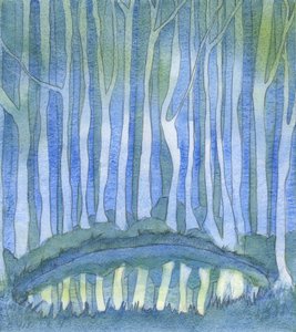 So wie eine Person im Wald die Tiefen eines tiefen Waldpools nicht sehen kann, so kann niemand Gott 