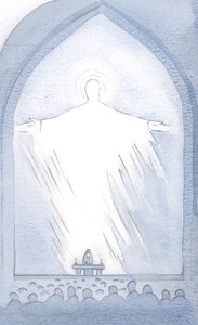 Eines Tages, bei der Konsekration, erfüllte die Gegenwart Christi das Heiligtum in Herrlichkeit von Elizabeth Wang