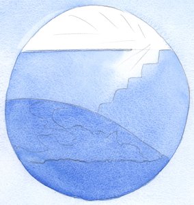 Unser Leben auf der Erde wird in Dunkelheit gelebt, als ob wir uns im Keller eines riesigen Palastes befinden; die spirituellen Treppen führen zum Himmel
