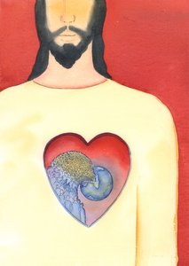 Das Herz Jesu Christi, unseres Erlösers, ist so groß, dass es das ganze Universum, unsere Welt und alle darauf enthält von Elizabeth Wang