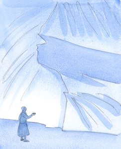 Der Herr zeigte mir eine Person mit einem kleinen Kieselstein in der Hand, der die reine Nächstenliebe repräsentierte, die sie für alle zeigt von Elizabeth Wang
