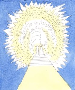 Der Herr zeigte mir, dass der Himmel wie ein kreisförmiger Bereich voller göttlicher Herrlichkeit ist, bewohnt von den drei göttlichen Personen und den Engeln und Heiligen von Elizabeth Wang