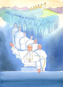Der Papst, der Bischof von Rom, ist der oberste Bischof und der Fokus der Einheit in der Kirche