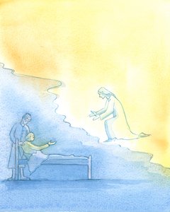 Der Prozess des Sterbens: Sterben ist eine Art Arbeit. Christus wartet darauf, jedes seiner treuen Kinder zu begrüßen, die nach einer Zeit im 