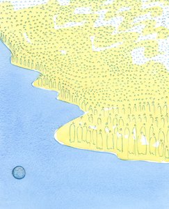 Die Heiligen sind im Himmel versammelt, als ob sie auf einer Insel weit über unserer sündigen Welt wären von Elizabeth Wang