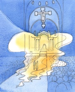 Der allheilige und majestätische Gott, den wir in der Messe durch Christus, seinen Sohn, loben, ist hier gegenwärtig