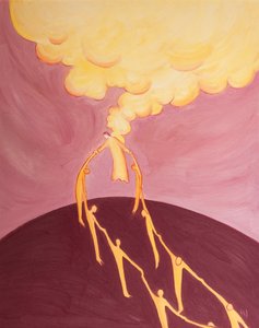 Durch seine Himmelfahrt schafft Christus eine mächtige Verbindung zwischen den Menschen und Gott, weil er sowohl wahrer Gott als auch wahrer Mensch ist.