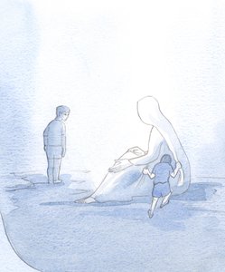 Um unsere Beziehung zu Maria zu veranschaulichen, sah ich ein kleines Kind lautstark zerren und dennoch Trost empfangen; das andere Kind, stolz und misstrauisch, hielt Abstand und erhielt daher nicht ihre Hilfe
