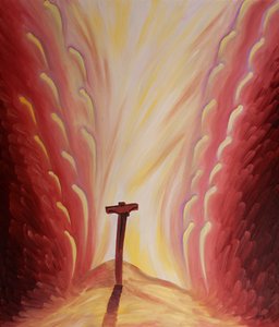 Als Christus für uns starb, um unsere Sünden wegzunehmen, verbargen die Engel ihre Gesichter vor Entsetzen