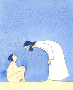 Als mich jemand beiseite schob und mir nicht helfen wollte, sah Jesus mich mit einem liebevollen Lächeln und unendlicher Güte an, genauso wie er den blinden Bettler am Straßenrand begrüßte von Elizabeth Wang