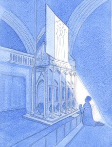Wenn wir Gott und seine Heiligen an einem von der Kirche geheiligten Schrein oder durch Reliquien oder Märtyrertum oder Brauch ehren, drängen sich die Heiligen, um uns zu helfen. von Elizabeth Wang
