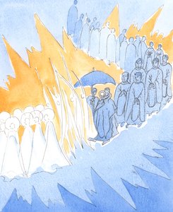 Wann immer wir die Gegenwart Jesu im Allerheiligsten Sakrament ehren, schließen sich uns die Engel und Heiligen in unserer Anbetung an von Elizabeth Wang