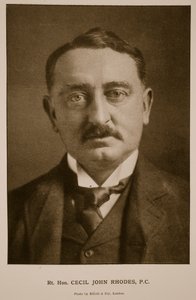 Rt Hon Cecil Rhodes, P.C. (Sepia-Foto) von Elliott und Fry Studio