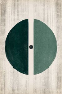 Minimalistischer geteilter grüner Kreis von Ema Paraschiv