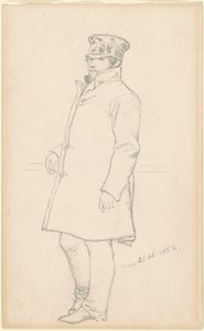Mann mit Mütze und Mantel von Emanuel Gottlieb Leutze