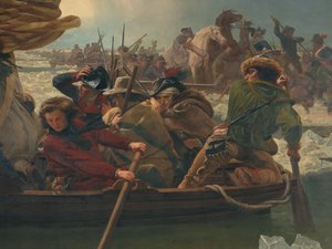 Washington überquert den Delaware River, 25. Dezember 1776