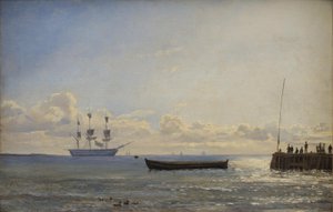 Ein Linienschiff vor Anker