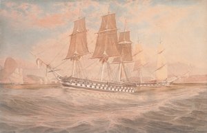 HMS Ganges und Thetis vor Rio de Janeiro von Emeric Essex Vidal