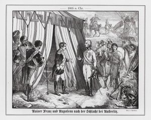 Treffen von Napoleon und Kaiser Franz II. von Österreich nach der Schlacht von Austerlitz