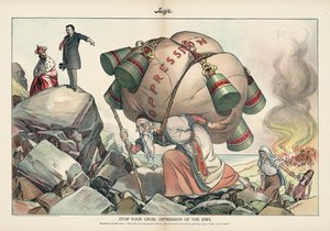 Stoppt eure grausame Unterdrückung der Juden, Judge-Magazin vom September 1905 von Emil Flohri