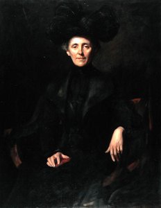 Dame in Schwarz von Emil Fuchs