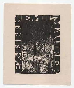 Ex Libris Emil Maurer (Gravur) von Emil Maurer