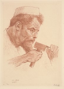 Max Klinger bei der Arbeit