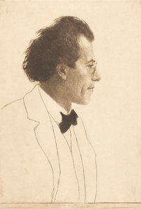 Porträt des Komponisten Gustav Mahler 1860-1911, 1902 von Emil Orlik
