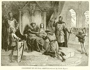 Zeremonie des Feudaldienstes von Emile Antoine Bayard