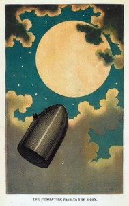 Illustration zum Buch Von der Erde zum Mond von Jules Verne von Emile Antoine Bayard