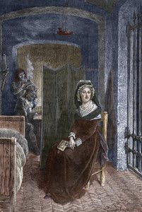 Marie Antoinette in der Conciergerie-Gefängnis in Paris eingesperrt