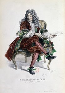 Porträt von Nicolas Boileau Despreaux (Boileau-Despreaux) (1636-1711) in "Werke von Nicolas Boileau" Paris 1873 (Gravur) von Emile Antoine Bayard